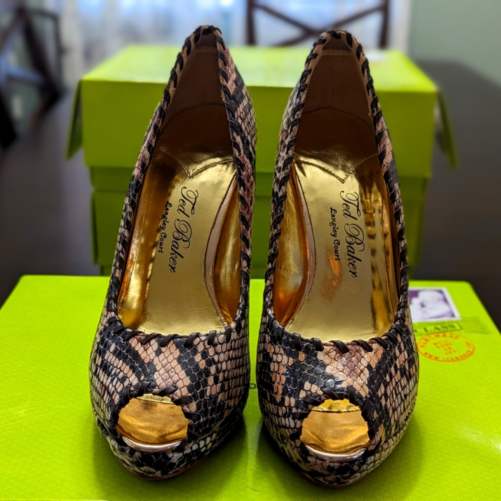 Ted Baker AIZA Drake Brown Multi Color 7US Heel
